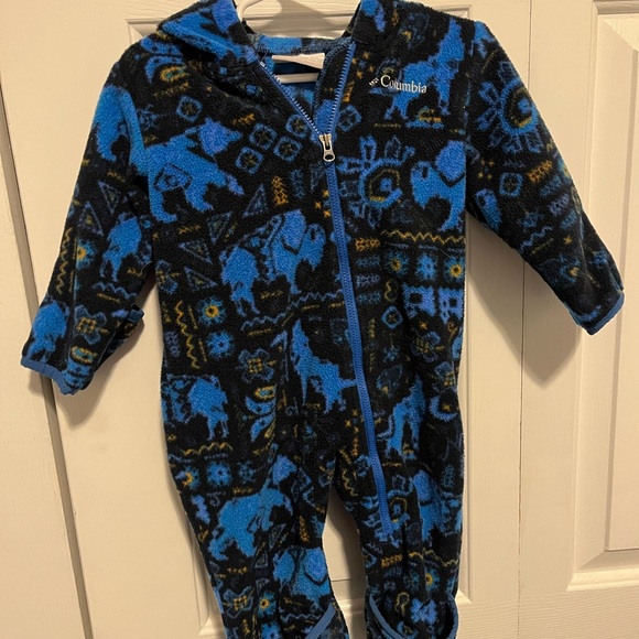 Columbia Blue and Black Kids One Piece 6-12m